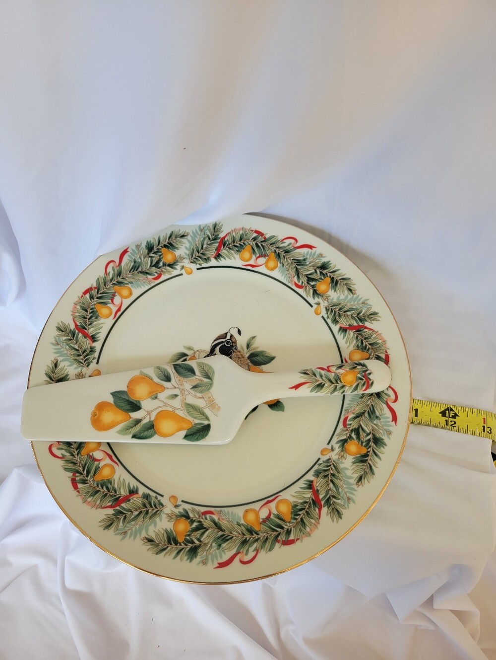 Christmas Partridge Cake Plate